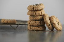 Buckwheat cookies with peanut — Stock Photo