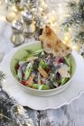 Salade de hareng aux oignons — Photo de stock