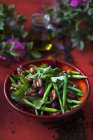 Зелена квасоля, салат — стокове фото