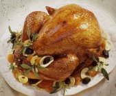 Festive roast turkey — Stock Photo