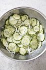 Cucumber salad sliced cucumber — Stock Photo