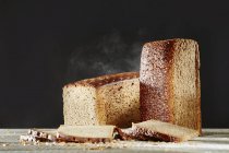 Коричневый хлеб и целая мука — стоковое фото