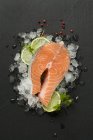 Fresh salmon steak — Stock Photo