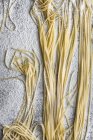 Freshly made linguine pasta — Stock Photo