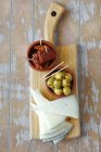Triangles of Spanish cheese — Stock Photo