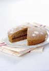 Torta de trigo sarraceno con mermelada - foto de stock