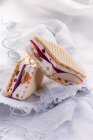 Waffelsandwiches mit Vanille — Stockfoto