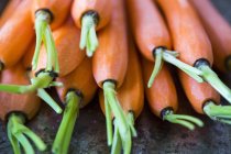 Стопка очищенной моркови — стоковое фото
