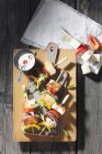 Сакумі та овочеві шашлики — стокове фото