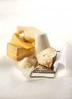 П'ять солодких твердих сирів — стокове фото