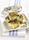 Frittata with young chard — Stock Photo