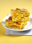 Two slices of pumpkin frittata — Stock Photo