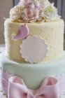 Gâteau dans des tons pastel délicats — Photo de stock