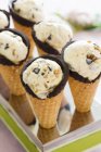 Butterscotch and chocolate ice cream — Stock Photo