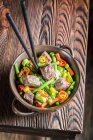 Fresh vegetables with beef — Stock Photo