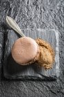 Macaron al cioccolato marrone — Foto stock