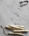 Lances d'asperges blanches — Photo de stock
