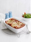 Cannelloni pasta bake with cheese — Stock Photo