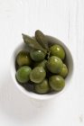 Green Dolce di Napoli olives — Stock Photo