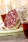 Italienische salame ligure salami — Stockfoto