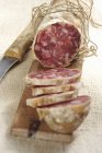 Italian Salame piacentino salami — Stock Photo