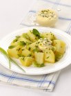 Potato salad with herbs and mayonnaise — Stock Photo