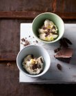 Ricotta cream with chocolate — Stock Photo