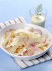 Fennel and radish salad in bowl — Stock Photo