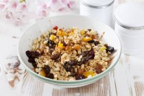 Muesli with grains and dried fruits — Stock Photo