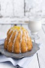 Torta de limón vegano - foto de stock