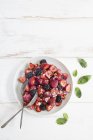 Berry salad with mint — Stock Photo