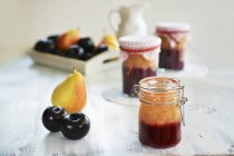 Pear and plum jam — Stock Photo