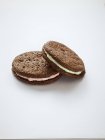 Biscuits sandwich à la menthe poivrée — Photo de stock