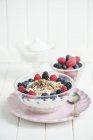 Muesli con yogurt e bacche — Foto stock
