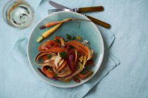 Pasta di carote di colore diverso — Foto stock