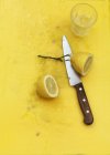 Limão fresco cortado pela metade — Fotografia de Stock