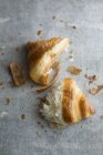 Broken butter croissant — Stock Photo