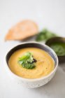 Vegan sweet potato soup — Stock Photo
