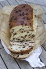 Sliced chocolate brioche loaf — Stock Photo