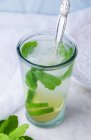 Cocktail mojito con lime — Foto stock