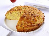 Italian savoury cake in plate — Stock Photo