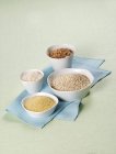 Rice, spelt, barley and couscous — Stock Photo