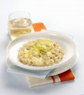 Italian risotto with leek — Stock Photo