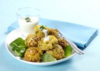 Vegetable and rice fritters — Stock Photo