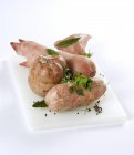 Итальянские колбаски и фаршированный свиной рысь — стоковое фото