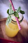 Fruit juice in bottle — Stock Photo