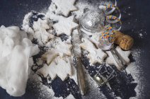 Biscotti natalizi con zucchero — Foto stock