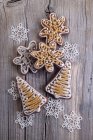Christmas gingerbread biscuits — Stock Photo