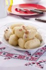 Potato dumplings with meat — Stock Photo