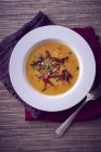 Zuppa di zucca con chorizo — Foto stock